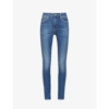 Levi's Mile High Super Skinny High Rise Denim Jeans In Blue In Blow Your Mind