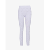 Maisie Wilen Perforated High-rise Stretch-jersey Leggings In Iris