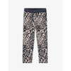 Kenzo Pink Teen Leggings With Animalier Print In Pink