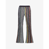 Missoni Metallic Striped Paillette Straight-leg Trousers In Multicolor