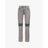 Our Legacy Extended Linear Cut Straight-leg High-rise Denim Jeans In Black And Grey