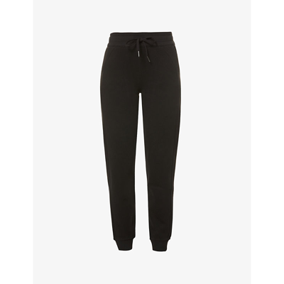 Lululemon Scuba High-rise Cotton-blend Jogging Bottoms In Black