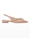 Kate Spade Veronica Perforated Slingback Ballerina Flats In Peach Shake