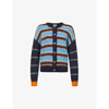 Stine Goya Ash, 1344 Stripes Fluffy Knit Cardigan In Stripes Multi