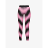 Rabanne Pink Abstract Print Leggings In Pink Echo