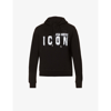 Dsquared2 Icon Logo Black Sweatshirt With Classic Hood In Black