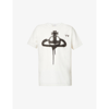 Vivienne Westwood Mens Off White Spray Orb Logo-print Cotton-jersey T-shirt Xxl
