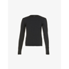 Cordova Round Neck Ribbed Stretch-knit Top In Onyx