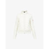 Canada Goose Hybridge Padded Shell-down And Wool Jacket In Cottongrass-linaigrette