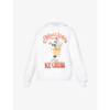 Shop Moschino Graphic-print Cotton-jersey Hoody In Fantasy Print White