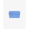 Lisa Yang Selah Bandeau Cashmere Top In Denim Blue