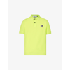 Stone Island Compass Logo Stretch-cotton Polo Shirt In Lemon