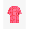 Jw Anderson Logo Printed Cotton Jersey T-shirt In Fuschia