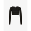 ALIX NYC MALONE LONG-SLEEVED STRETCH-JERSEY CROP TOP