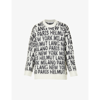 Helmut Lang Logo-intarsia Round-neck Wool And Alpaca-blend Jumper In Ivory