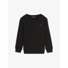 Acne Studios Kids' Face-patch Cotton Sweatshirt In Black