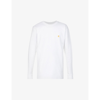 Carhartt Ip Mens White Chase Logo-embroidered Cotton-jersey T-shirt