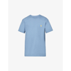Carhartt Chase Brand-embroidered Cotton-jersey T-shirt In Icy Water/gold