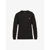Carhartt Chase T-shirt With Crew Neck And Long Sleeves In Black