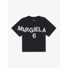 Mm6 Maison Margiela Kids' Logo-print Cotton-jersey T-shirt 8-16 Years In Black