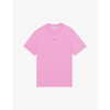 Sandro Logo-embroidered Crewneck Cotton-jersey T-shirt In Roses