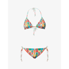 Valentino Archive Logo Print Bikini Set In Multicolor.