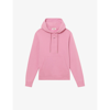 Sandro Logo-embroidered Organic Cotton-jersey Hoody In Roses