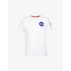 Alpha Industries Nasa Print Short-sleeve T-shirt In White