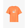 Jacquemus Le T-shirt Piccola Cropped Cotton-jersey T-shirt In Orange