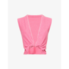 Jacquemus Knot-detail Sleeveless Top In Pink
