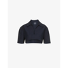 Jacquemus Le Haut Bebi Short-sleeve Hemp And Cotton-blend Top In Navy
