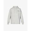 Ganni Isoli Branded Organic-cotton Hoody In Paloma Melange