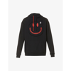 Raf Simons Black Smiley Edition Destroy Washed Hoodie In Black