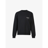 Allsaints Mens Jet Black Underground Logo Graphic-print Cotton Sweatshirt Xxl In Jet Black