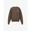 7 Days Active Monday Logo-print Organic-cotton Sweatshirt In Mulch Brown