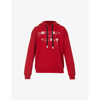 Haculla Don't Grow Up Fast Text-print Cotton-jersey Hoody In Deep Red