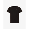 BARBOUR BARBOUR MENS BLACK SPORTS LOGO-EMBROIDERED COTTON-JERSEY T-SHIRT,52067427