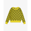 Off-white Yellow Sweat For Boy With Black Logo In Yellow