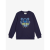 Kenzo Kids' Icon Tiger Cotton Sweatshirt 4-14 Years In Navy