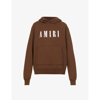 Amiri Oversized Brand-embossed Cotton-jersey Hoody In Brown