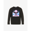 Valentino Graphic-print Crewneck Cotton-jersey Sweatshirt In Virtual Runner