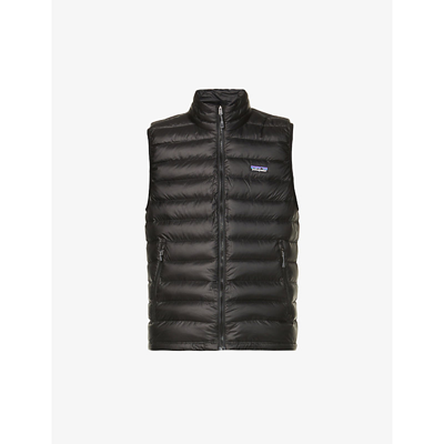 Patagonia Mens Black Padded High-neck Recycled-polyester Down Gilet S