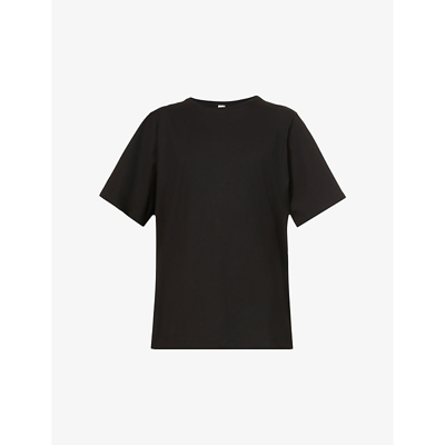 Totême Toteme Oversized Organic-cotton T-shirt In Black