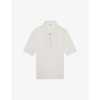 Sandro Pablo Zipped Stretch-woven Polo Shirt In Naturels