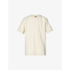 Ferrari Logo-embossed Relaxed-fit Cotton-blend T-shirt In Crm