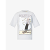 MONCLER GENIUS MONCLER GENIUS X 2 MONCLER 1952 WOMAN OLIVE OLY GRAPHIC-PRINT COTTON-JERSEY T-SHIRT