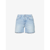 7 FOR ALL MANKIND BILLIE RAW-HEM MID-RISE DENIM SHORTS