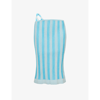 Jacquemus La Jupe Gelato Striped Low-rise Stretch-cotton Blend Mini Skirt In Multi-blue