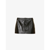 MCQ BY ALEXANDER MCQUEEN LOW-WAISTED BRAND-PATCH FAUX-LEATHER MINI SKIRT