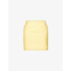 Max Mara Bevanda Cotton Mini Skirt In Yellow
